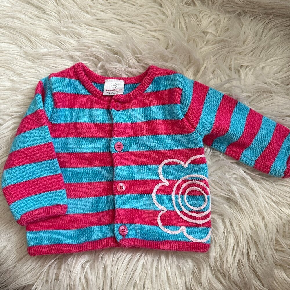 Hanna Andersson striped cardigan size 60 (3-6 months) // 3428 - Picture 2 of 3